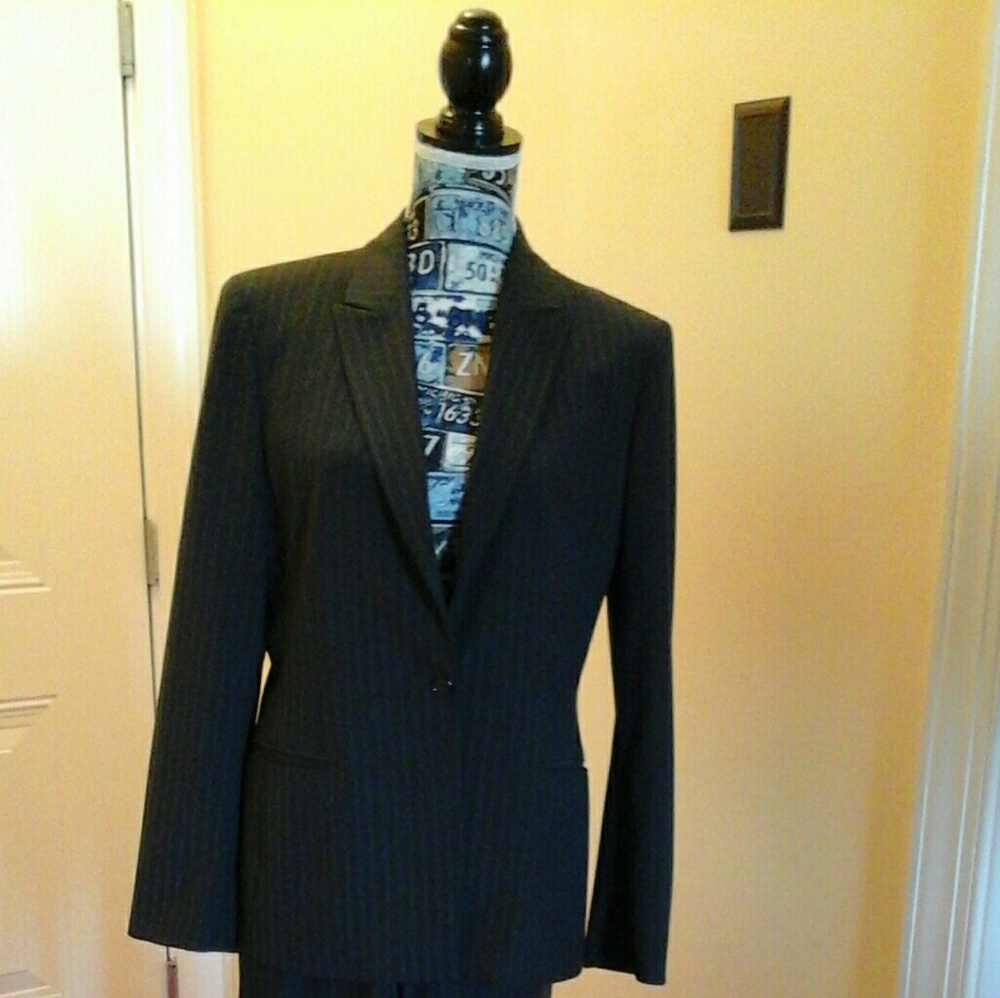 Tahari Pinstripe Pantsuit